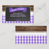 Baby Q Luier Raffle Kaart - Paarse (Voorkant / Achterkant)