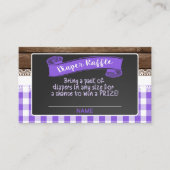 Baby Q Luier Raffle Kaart - Paarse (Voorkant)