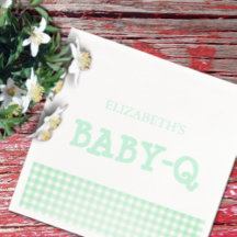 Baby-Q Mintgroene Gestreepte Baby Shower