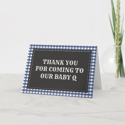 Baby Q Navy Pset Baby shower Hartelijk dank Kaart (Voorkant)