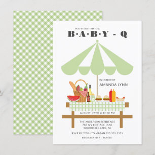 Baby Q Neutrale Baby shower Uitnodiging