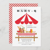 Baby Q Neutrale Baby shower Uitnodiging (Voorkant / Achterkant)
