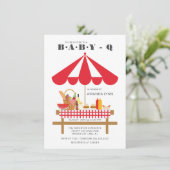 Baby Q Neutrale Baby shower Uitnodiging (Staand voorkant)