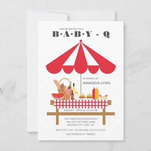 Baby Q Neutrale Baby shower Uitnodiging (Voorkant)