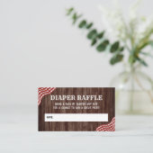 Baby Q Picnic Baby shower Diaper Raffle Insert Informatiekaartje (Staand voorkant)