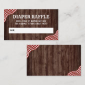 Baby Q Picnic Baby shower Diaper Raffle Insert Informatiekaartje (Voorkant / Achterkant)
