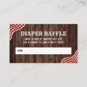 Baby Q Picnic Baby shower Diaper Raffle Insert Informatiekaartje (Voorkant)