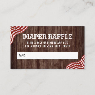 Baby Q Picnic Baby shower Diaper Raffle Insert Informatiekaartje