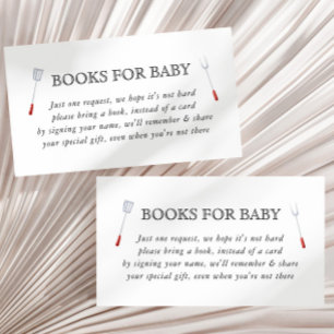Baby-Q Picnic Backyard Baby shower Books for Baby Informatiekaartje