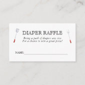 Baby-Q Picnic Backyard Baby shower Diaper Raffle Informatiekaartje (Voorkant)