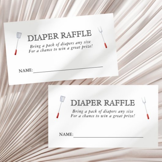 Baby-Q Picnic Backyard Baby shower Diaper Raffle Informatiekaartje