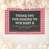 Baby Q Red Pset Baby shower Welkom Spandoek