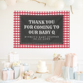 Baby Q Red Pset Baby shower Welkom Spandoek