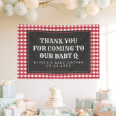 Baby Q Red Pset Baby shower Welkom Spandoek