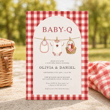 Baby Q Rode Gingham Waslijn Koppel Baby Shower