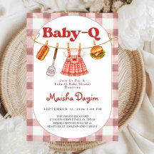 Baby-Q Rode Gingham Waslijn Meisje Baby Shower