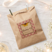 Baby Q Roze Gingham en Sunflower Bedankzakje (Geknipt)