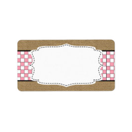 Baby Q roze leeg naamlabel Etiket