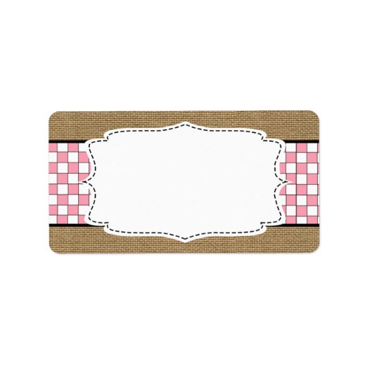 Baby Q roze leeg naamlabel Etiket (Voorkant)