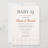 Baby Q Rustic Koppel Baby Shower Kaart (Voorkant)