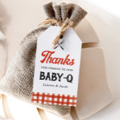 Baby Q rustieke koppels Baby shower Cadeaulabel