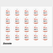 Baby Q rustieke koppels Baby shower Ronde Sticker (Vel)