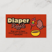 Baby-Q Shower - BBQ Diaper Raffle Informatiekaartje (Voorkant)