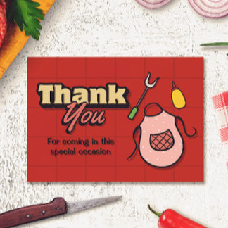 Baby-Q Shower - BBQ Thank You Card Bedankkaart