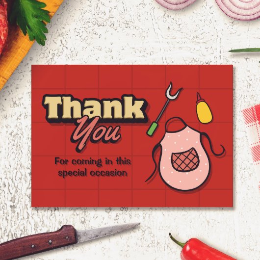 Baby-Q Shower - BBQ Thank You Card Bedankkaart
