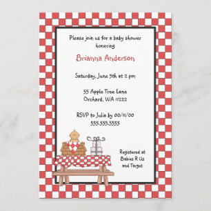 Baby Q Shower INvitation Boy met middelgrote huid Kaart