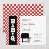 Baby Q Shower, koppels BBQ-baby shower Kaart (Voorkant / Achterkant)