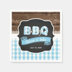 Baby Q Shower Napkin - Baby Blue Servet