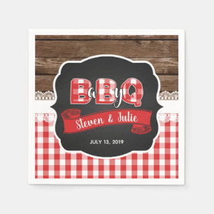 Baby Q Shower Napkin - Rood Servet