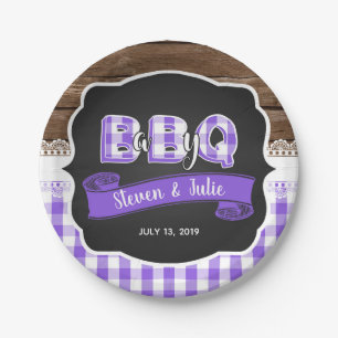Baby Q Shower Paper Bord - Paars