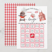 Baby-Q Shower Vind de Gast BINGO Kaart (Voorkant / Achterkant)