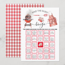 Baby-Q Shower Vind de Gast BINGO