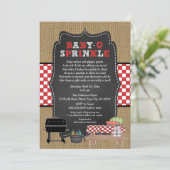 Baby Q Sprinkle, BBQ Baby Sprinkle Shower, babyq Kaart (Staand voorkant)