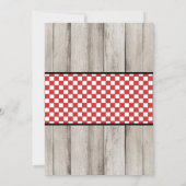 Baby Q Sprinkle, rustiek houten BBQ baby shower Kaart (Achterkant)