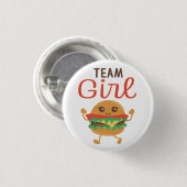 Baby-Q Team Meisje burger geslacht onthullen knop Ronde Button 3,2 Cm (Voorkant /achterkant)