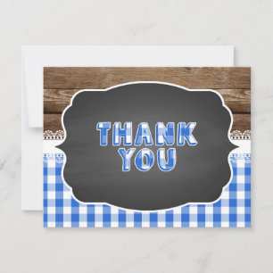 Baby Q Thank You Card - Blue Feestdagenkaart