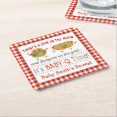 BABY-Q thema gender onthullen servetten Kartonnen Onderzetters (Schuin)