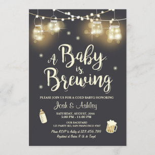 Baby Q uitnodiging Coed BBQ Baby brouwdouche