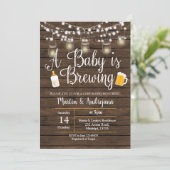 Baby Q uitnodiging Coed BBQ Baby brouwen uitnodigi (Staand voorkant)