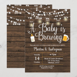 Baby Q uitnodiging Coed BBQ Baby brouwerij-uitnodi