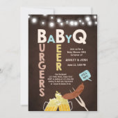Baby Q-uitnodiging Coed BBQ Baby shower Rustic Boy Kaart (Voorkant)