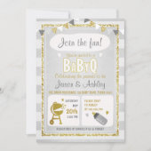 Baby Q uitnodiging Coed BBQ Baby shower Uitnodigen (Voorkant)