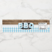 Baby Q waterflesetiket - Baby Blue Waterfles Etiket (Enkel label)