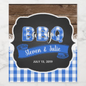 Baby Q Wijnflesetiket - Blauw Wijn Etiket (Enkel label)