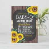Baby-Q Zonnebloem Baby shower Kaart (Staand voorkant)