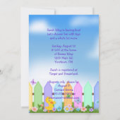 Baby Quadrupet doucheuitnodiging Kaart (Achterkant)